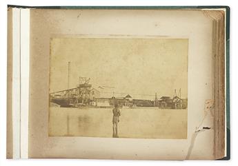 (FIJI, TASMANIA, OCEANIA--EARLY PHOTOGRAPHS.) Album containing 57 mounted albumens of Oceanic peoples and locations,